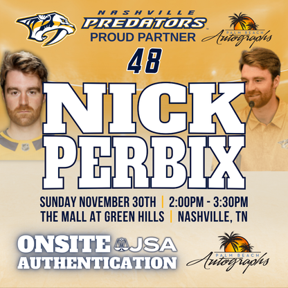 NICK PERBIX AUTOGRAPH EVENT - Nashville (The Mall at Green Hills) In-Store Public Signing - November 30th, 2025