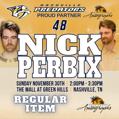 NICK PERBIX AUTOGRAPH EVENT - Nashville (The Mall at Green Hills) In-Store Public Signing - November 30th, 2025