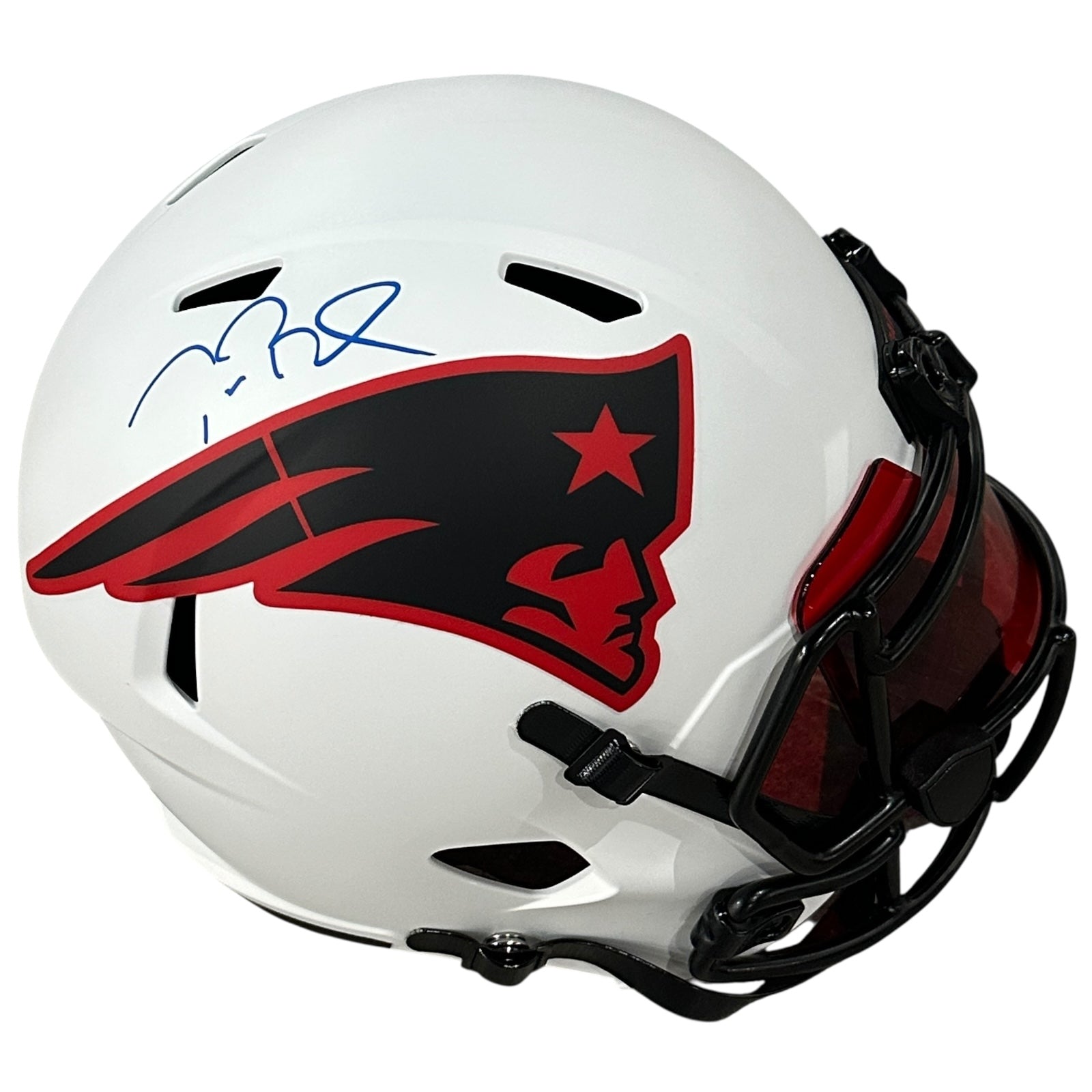 Tom Brady Autographed New England Patriots Riddell Lunar Eclipse Replica Helmet - Fanatics Authentic