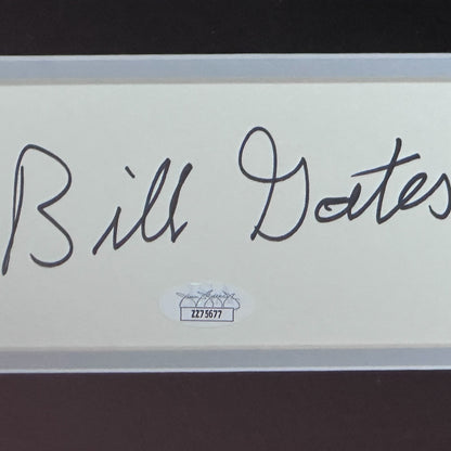 Bill Gates Autographed Microsoft Deluxe Framed Piece with original Floppy Disk - JSA