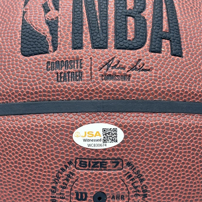 Caron Butler Autographed Miami Heat Logo Basketball - JSA