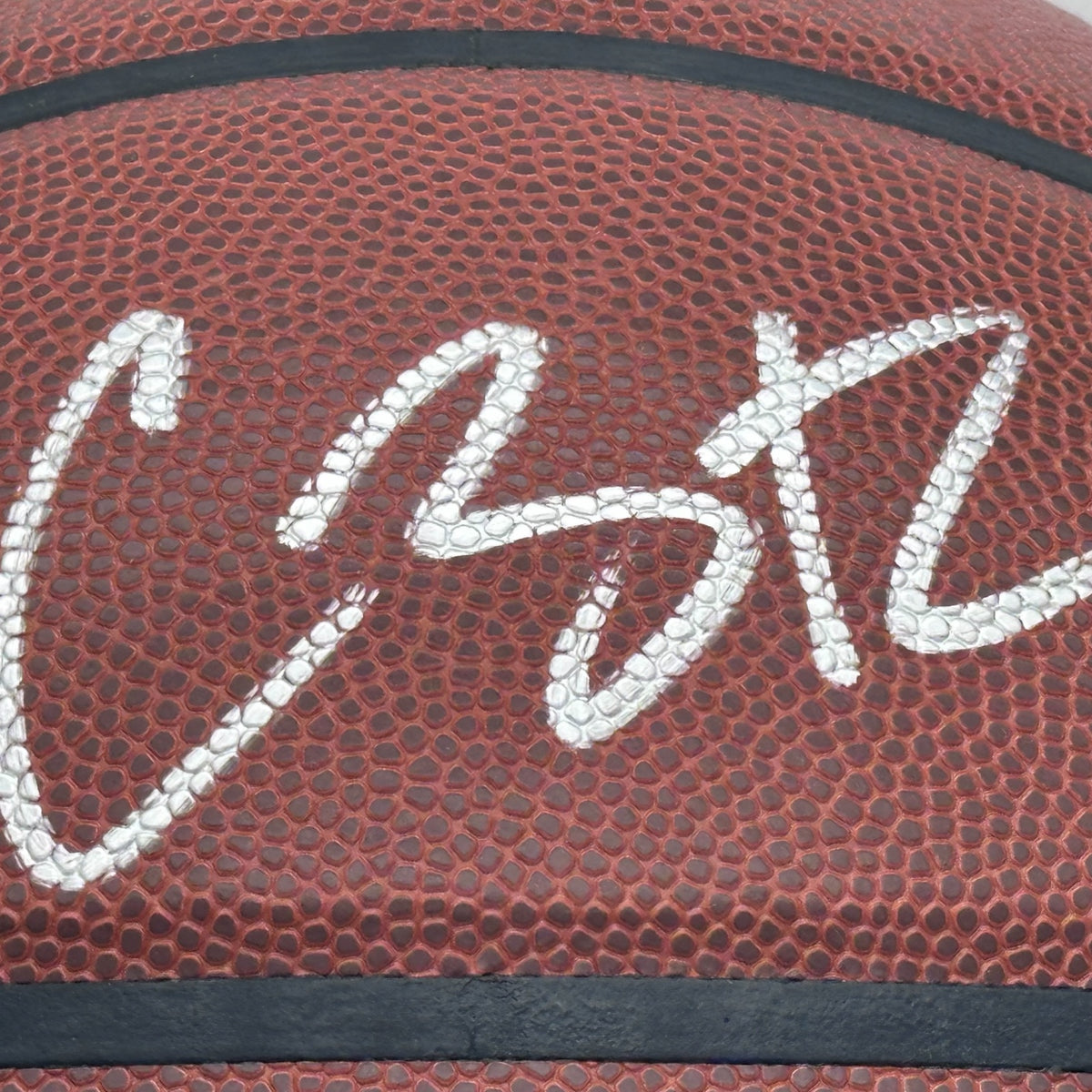Caron Butler Autographed Detroit Pistons Logo Basketball - JSA