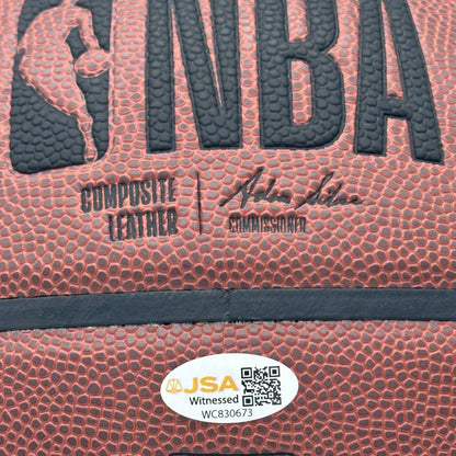 Caron Butler Autographed Detroit Pistons Logo Basketball - JSA