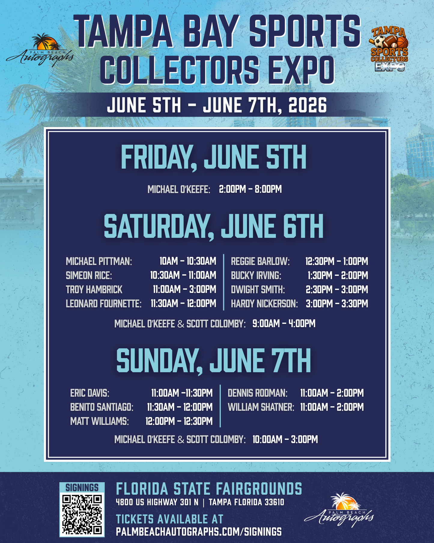 DENNIS RODMAN Chicago Bulls In-Person Autograph Event at Tampa Bay Sports Collectors Expo Public Signing Event - June 7th, 2026
