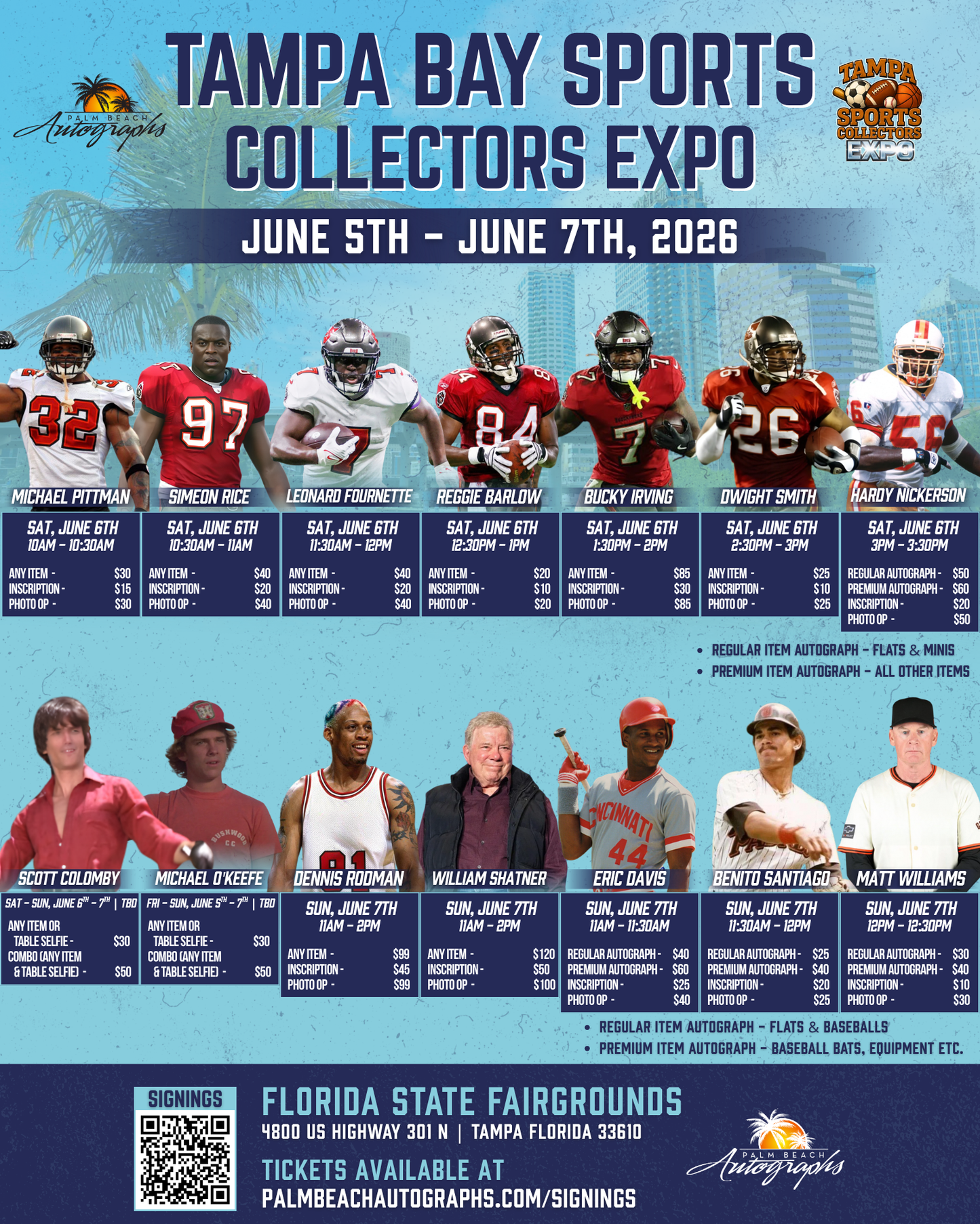 DENNIS RODMAN Chicago Bulls In-Person Autograph Event at Tampa Bay Sports Collectors Expo Public Signing Event - June 7th, 2026