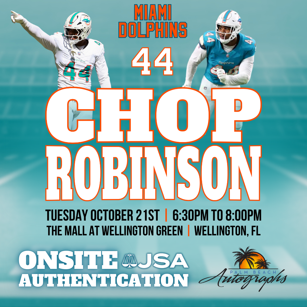 CHOP ROBINSON AUTOGRAPH EVENT - Wellington (The Mall at Wellington Green) In-Store Public Signing - October 21st, 2025