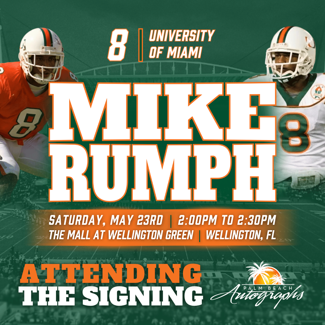 MIKE RUMPH AUTOGRAPH EVENT - WELLINGTON (The Mall at Wellington Green) In-Store Public Signing - May 23rd, 2026