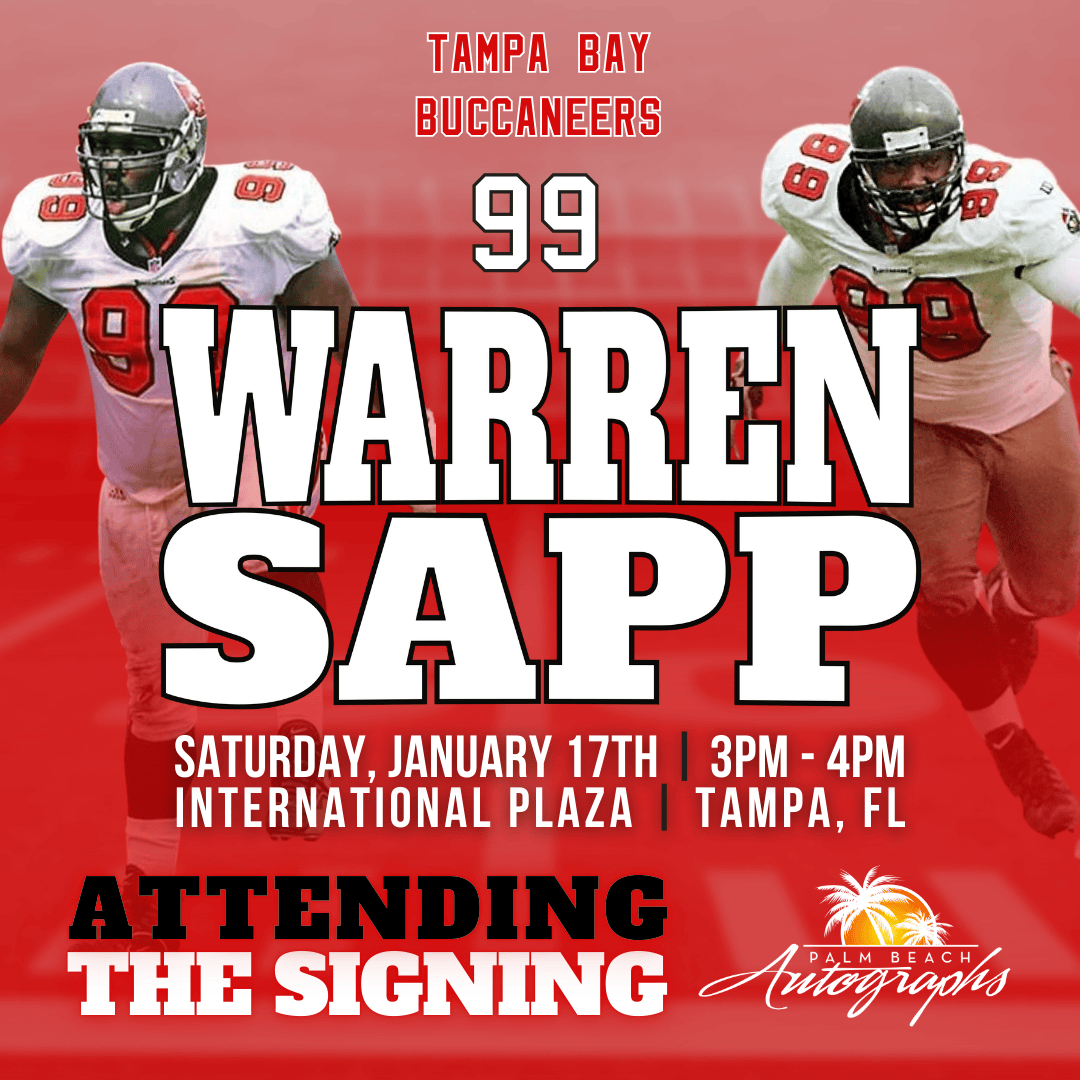 WARREN SAPP AUTOGRAPH EVENT - Tampa (International Plaza) In-Store Public Signing - January 17th, 2026