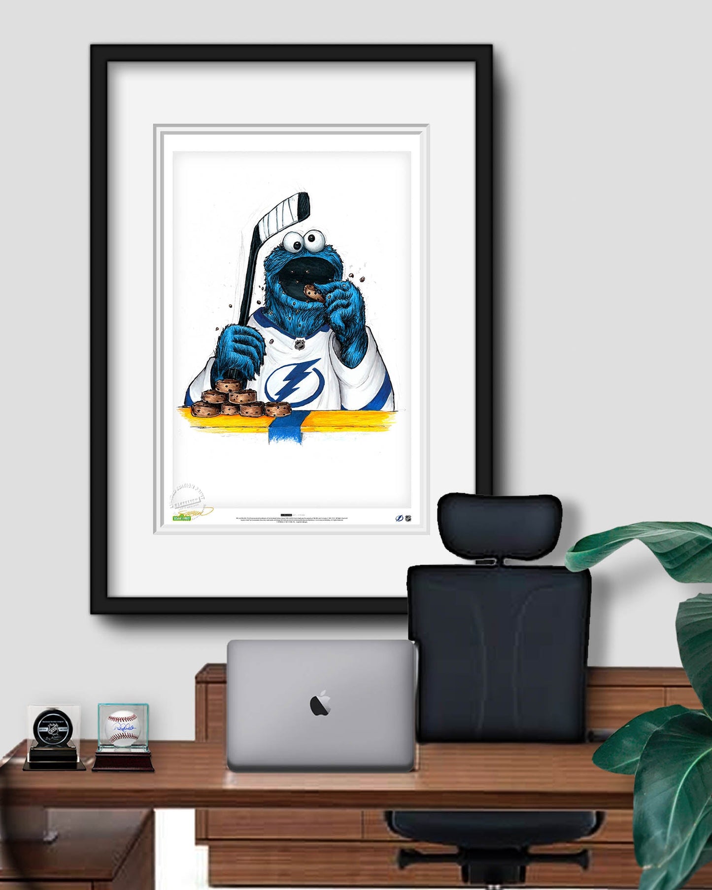 Cookie Monster x NHL Lightning Limited Edition Art Print