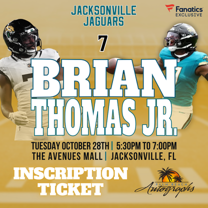 BRIAN THOMAS JR. AUTOGRAPH EVENT - Jacksonville (The Avenues Mall) In-Store Public Signing - October 28th, 2025
