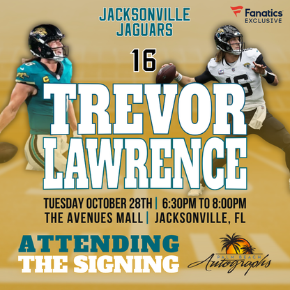 TREVOR LAWRENCE AUTOGRAPH EVENT - Jacksonville (The Avenues Mall) In-Store Public Signing - October 28th, 2025