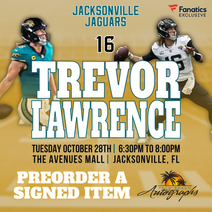 TREVOR LAWRENCE AUTOGRAPH EVENT - Jacksonville (The Avenues Mall) In-Store Public Signing - October 28th, 2025