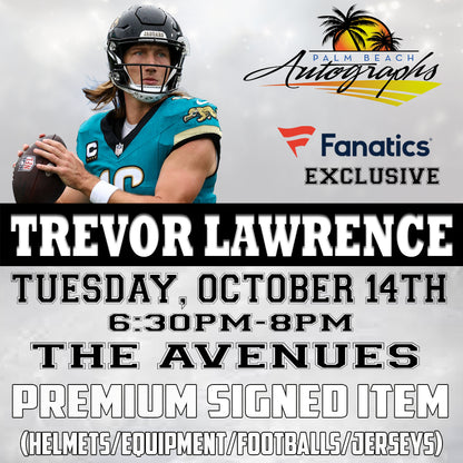 TREVOR LAWRENCE AUTOGRAPH EVENT - Jacksonville (The Avenues Mall) In-Store Public Signing - October 14th, 2025