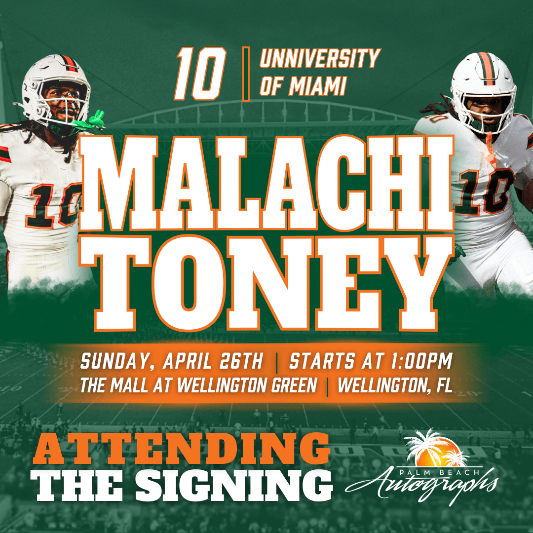 MALACHI TONEY AUTOGRAPH EVENT - WELLINGTON (The Mall at Wellington Green) In-Store Public Signing - April 26th, 2026