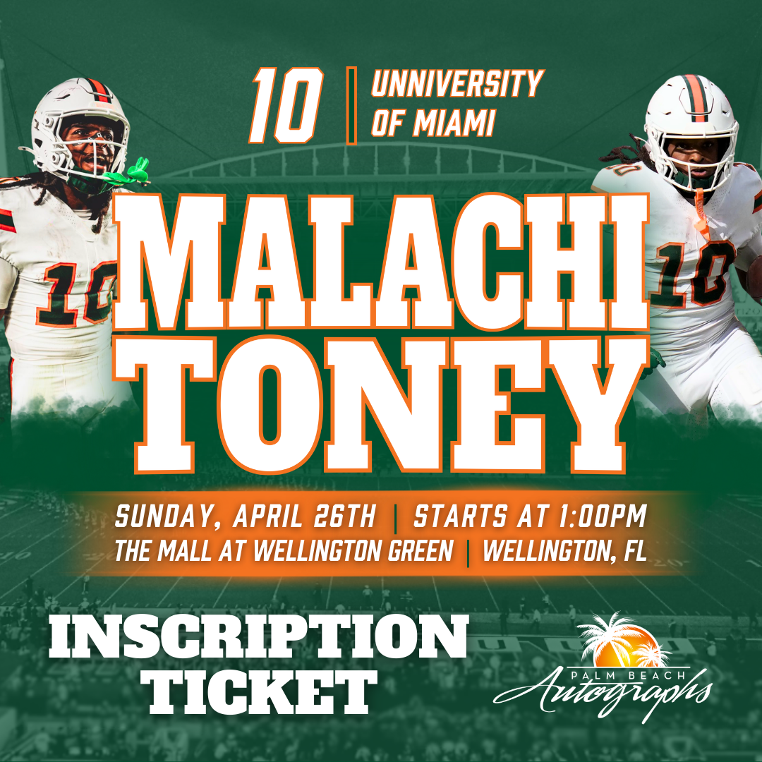 MALACHI TONEY AUTOGRAPH EVENT - WELLINGTON (The Mall at Wellington Green) In-Store Public Signing - April 26th, 2026