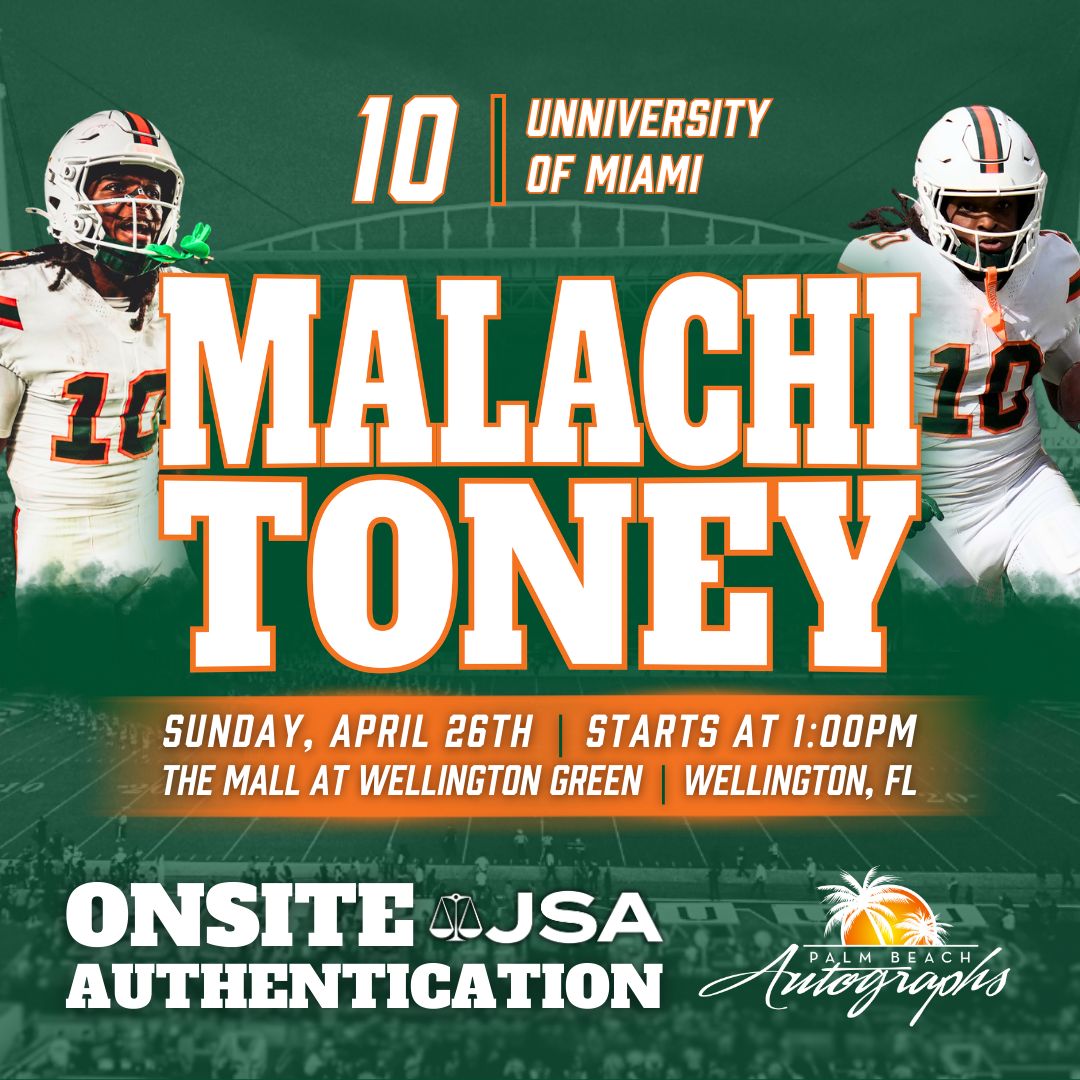 MALACHI TONEY AUTOGRAPH EVENT - WELLINGTON (The Mall at Wellington Green) In-Store Public Signing - April 26th, 2026