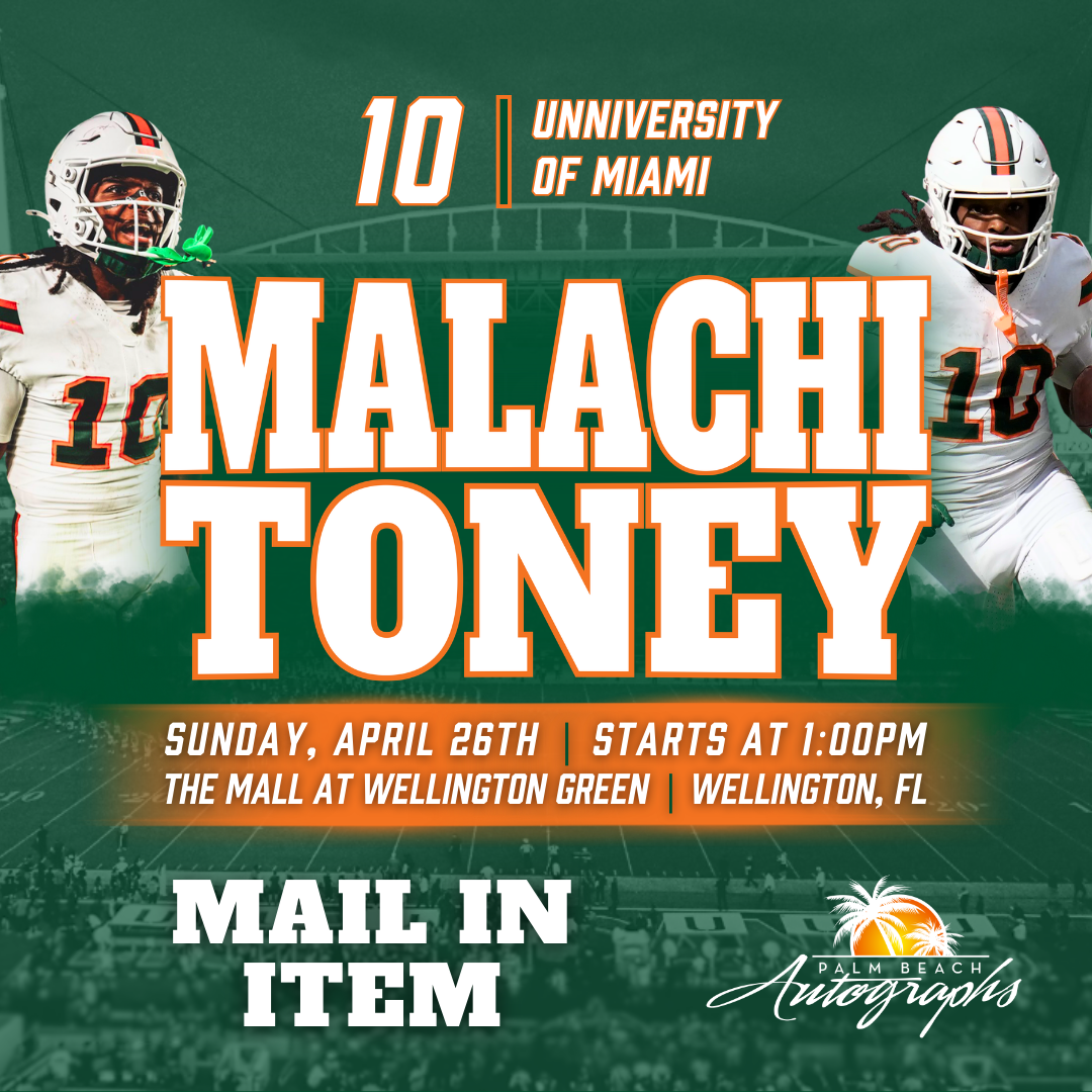 MALACHI TONEY AUTOGRAPH EVENT - WELLINGTON (The Mall at Wellington Green) In-Store Public Signing - April 26th, 2026