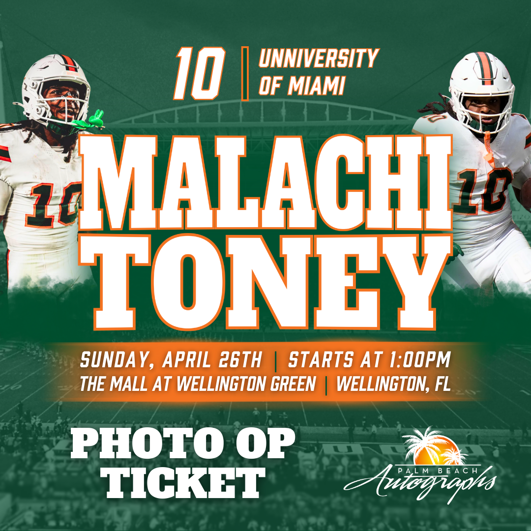MALACHI TONEY AUTOGRAPH EVENT - WELLINGTON (The Mall at Wellington Green) In-Store Public Signing - April 26th, 2026