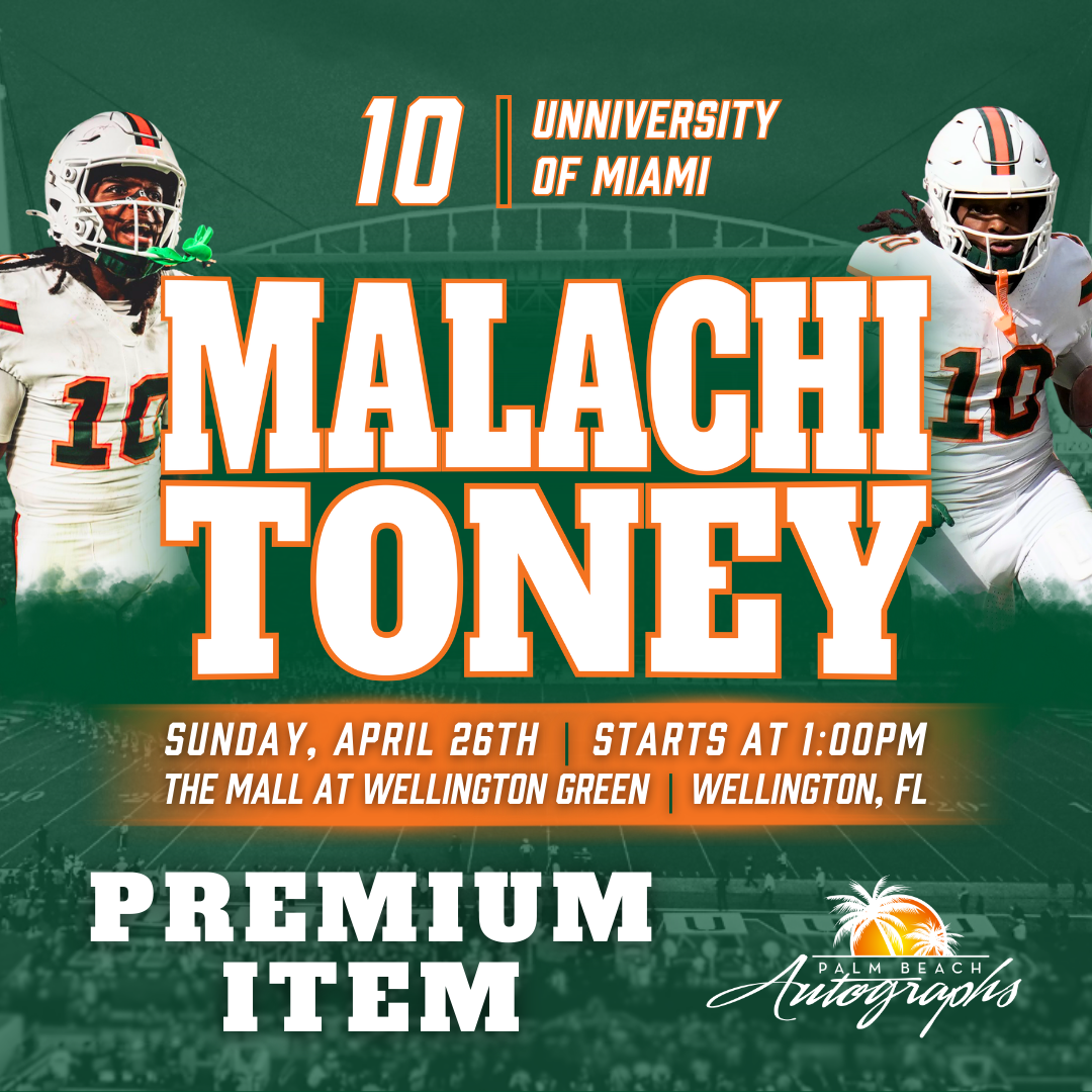 MALACHI TONEY AUTOGRAPH EVENT - WELLINGTON (The Mall at Wellington Green) In-Store Public Signing - April 26th, 2026