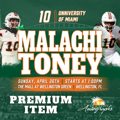 MALACHI TONEY AUTOGRAPH EVENT - WELLINGTON (The Mall at Wellington Green) In-Store Public Signing - April 26th, 2026