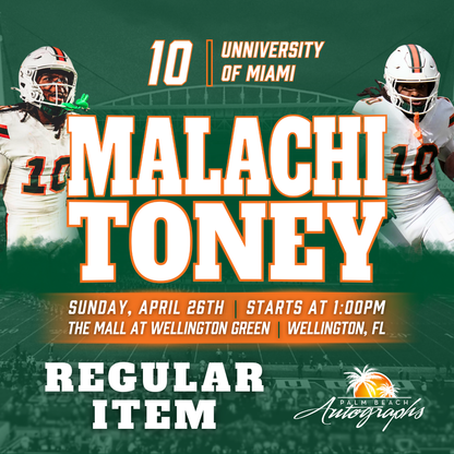 MALACHI TONEY AUTOGRAPH EVENT - WELLINGTON (The Mall at Wellington Green) In-Store Public Signing - April 26th, 2026