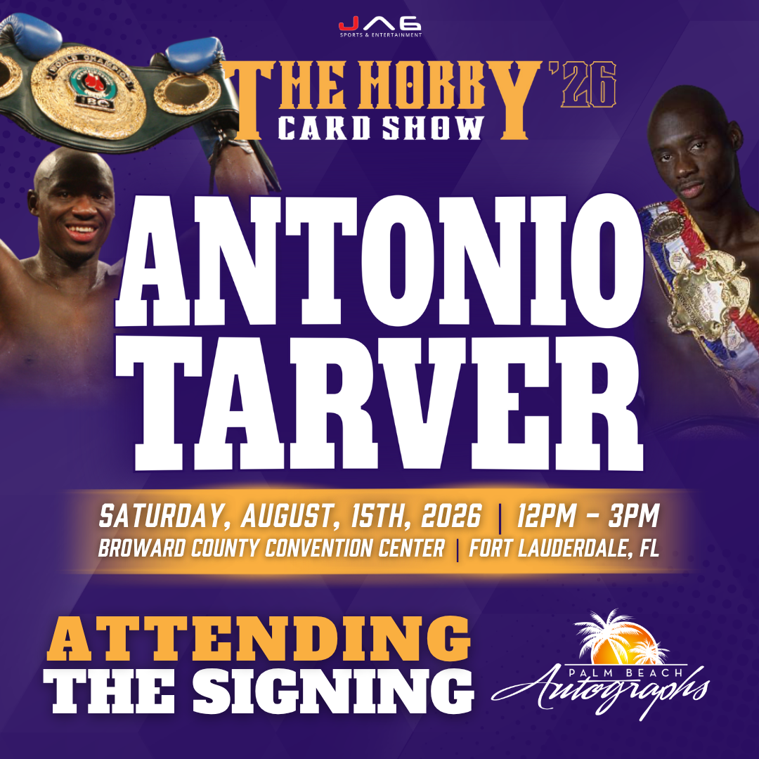 ANTONIO TARVER Boxing In-Person Autograph Event at The Hobby Card Show Public Signing Event - August 15th, 2026