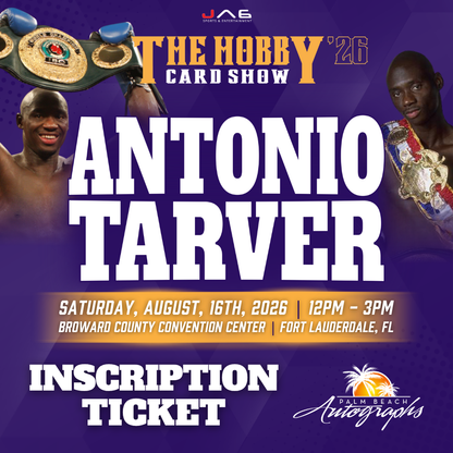 ANTONIO TARVER Boxing In-Person Autograph Event at The Hobby Card Show Public Signing Event - August 15th, 2026