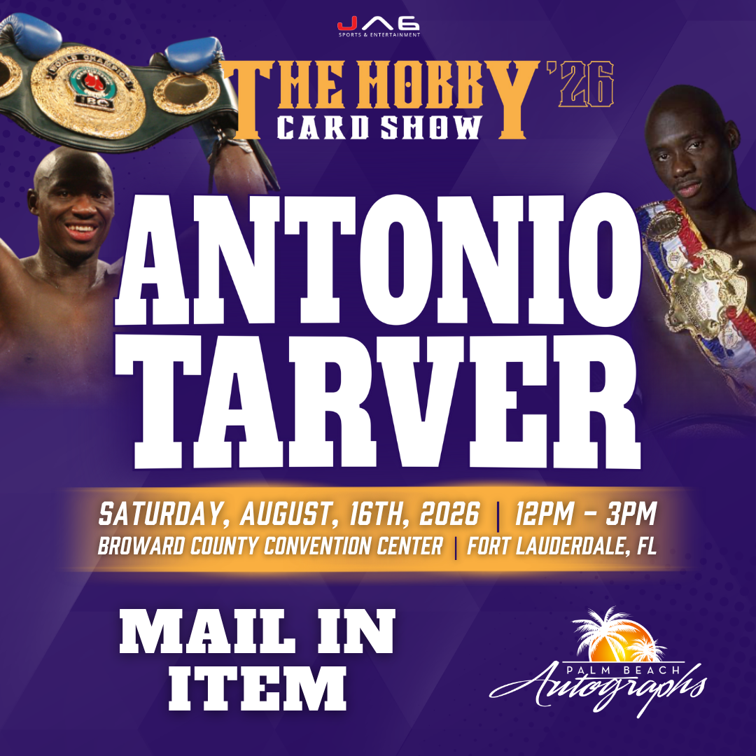 ANTONIO TARVER Boxing In-Person Autograph Event at The Hobby Card Show Public Signing Event - August 15th, 2026