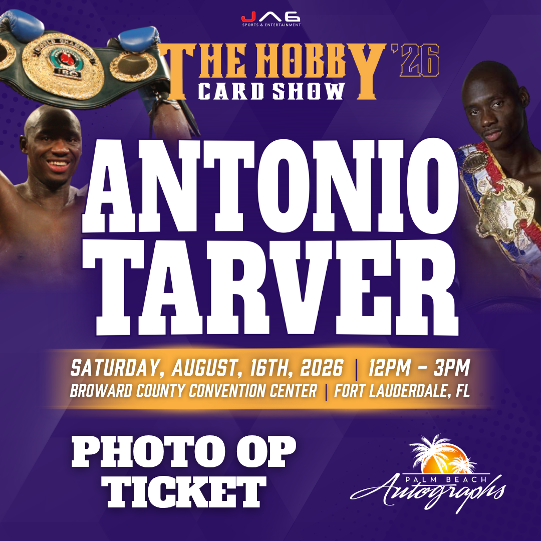 ANTONIO TARVER Boxing In-Person Autograph Event at The Hobby Card Show Public Signing Event - August 15th, 2026