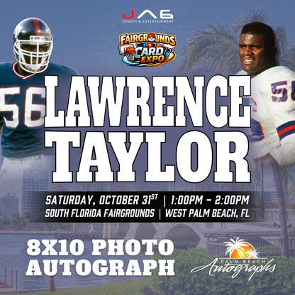 LAWRENCE TAYLOR New York Giants In-Person Autograph Event at Fairgrounds Card Expo Public Signing Event - October 31st, 2026