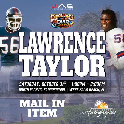 LAWRENCE TAYLOR New York Giants In-Person Autograph Event at Fairgrounds Card Expo Public Signing Event - October 31st, 2026