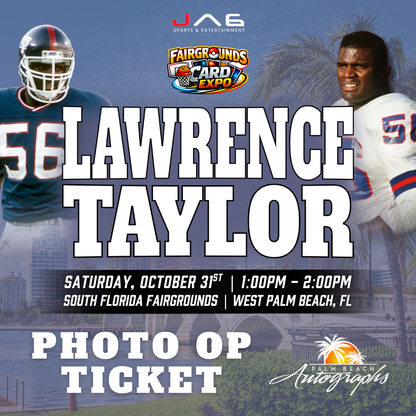 LAWRENCE TAYLOR New York Giants In-Person Autograph Event at Fairgrounds Card Expo Public Signing Event - October 31st, 2026