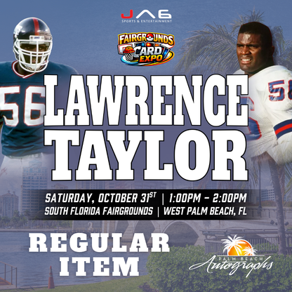 LAWRENCE TAYLOR New York Giants In-Person Autograph Event at Fairgrounds Card Expo Public Signing Event - October 31st, 2026