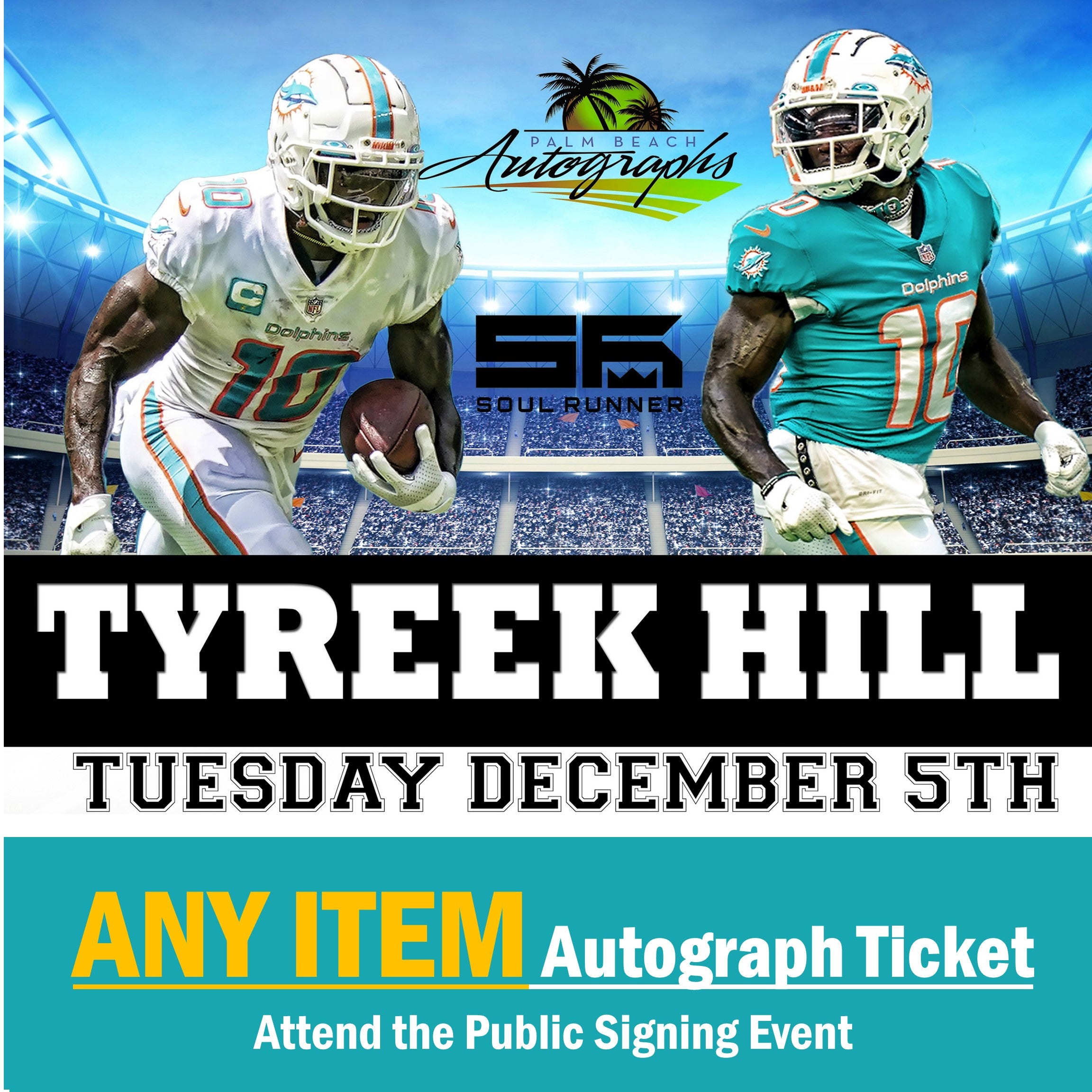 TYREEK HILL AUTOGRAPH - Wellington In-Store Public Signing - December 5, 2023