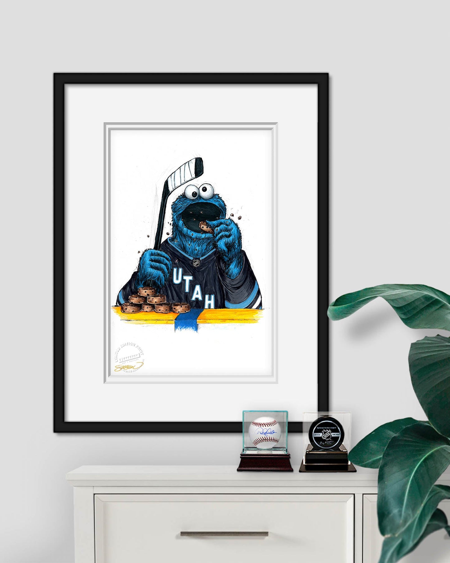 Cookie Monster x NHL Utah Hockey Club Limited Edition Art Print