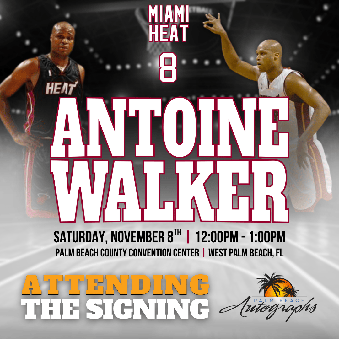 ANTOINE WALKER AUTOGRAPH EVENT - PALM BEACH CARD SHOW Public Signing - November 8th, 2025