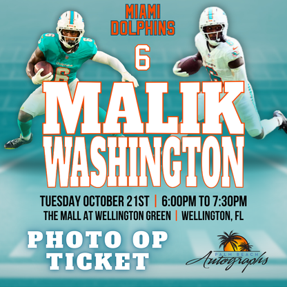 MALIK WASHINGTON AUTOGRAPH EVENT - Wellington (The Mall at Wellington Green) In-Store Public Signing - October 21st, 2025