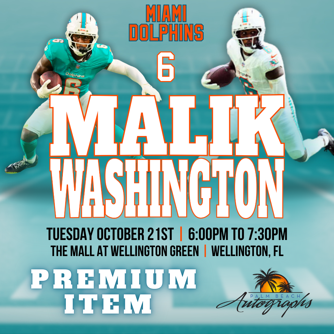 MALIK WASHINGTON AUTOGRAPH EVENT - Wellington (The Mall at Wellington Green) In-Store Public Signing - October 21st, 2025