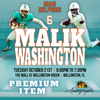 MALIK WASHINGTON AUTOGRAPH EVENT - Wellington (The Mall at Wellington Green) In-Store Public Signing - October 21st, 2025