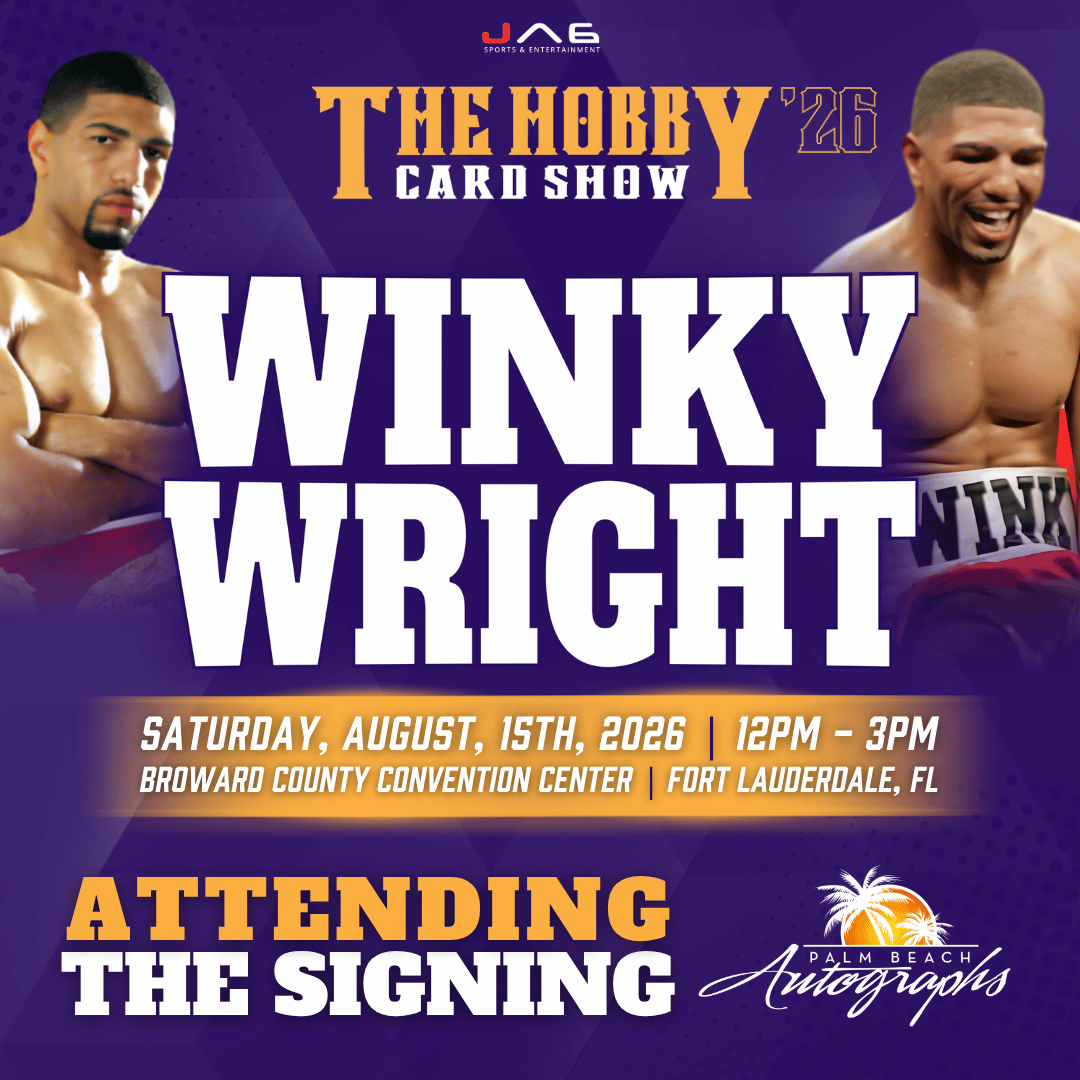 WINKY WRIGHT Boxing In-Person Autograph Event at The Hobby Card Show Public Signing Event - August 15th, 2026
