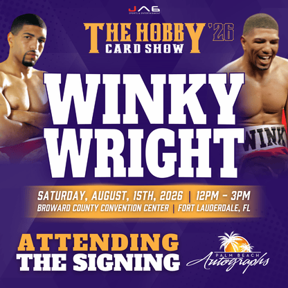 WINKY WRIGHT Boxing In-Person Autograph Event at The Hobby Card Show Public Signing Event - August 15th, 2026