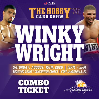 WINKY WRIGHT Boxing In-Person Autograph Event at The Hobby Card Show Public Signing Event - August 15th, 2026
