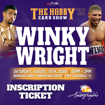 WINKY WRIGHT Boxing In-Person Autograph Event at The Hobby Card Show Public Signing Event - August 15th, 2026