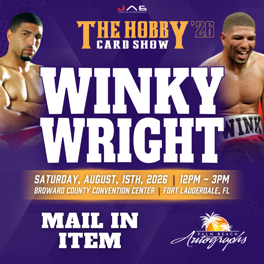 WINKY WRIGHT Boxing In-Person Autograph Event at The Hobby Card Show Public Signing Event - August 15th, 2026