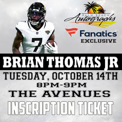 BRIAN THOMAS JR. AUTOGRAPH EVENT - Jacksonville (The Avenues Mall) In-Store Public Signing - October 14th, 2025