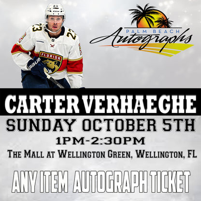 CARTER VERHAEGHE AUTOGRAPH EVENT - Wellington (The Mall at Wellington Green) In-Store Public Signing - October 5th, 2025