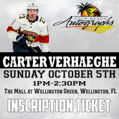 CARTER VERHAEGHE AUTOGRAPH EVENT - Wellington (The Mall at Wellington Green) In-Store Public Signing - October 5th, 2025