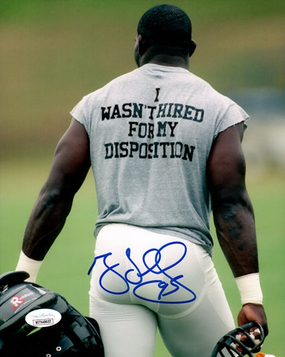 Greg Lloyd Autographed Pittsburgh Steelers (Disposition T-Shirt) 8x10 Photo - JSA
