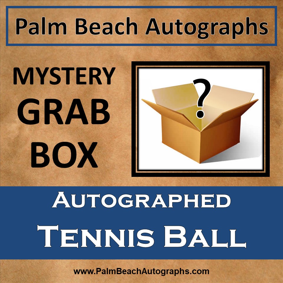 MYSTERY GRAB BOX - Autographed Tennis ball in Cube