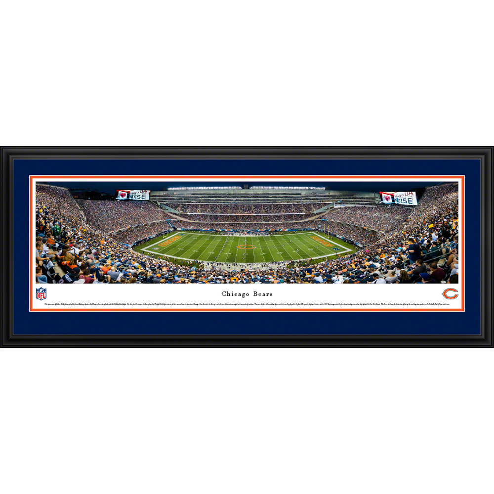 Chicago Bears (50 Yard Line) Deluxe Framed Stadium Panoramic